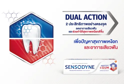ยาสีฟัน ฟื้นฟูและปกป้องอาการเสียวฟัน Sensitivity & Gum  2