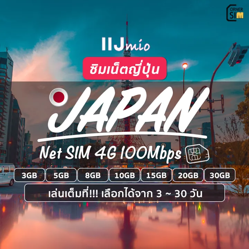 Japan SIM ซิมญี่ปุ่น IIJ 1