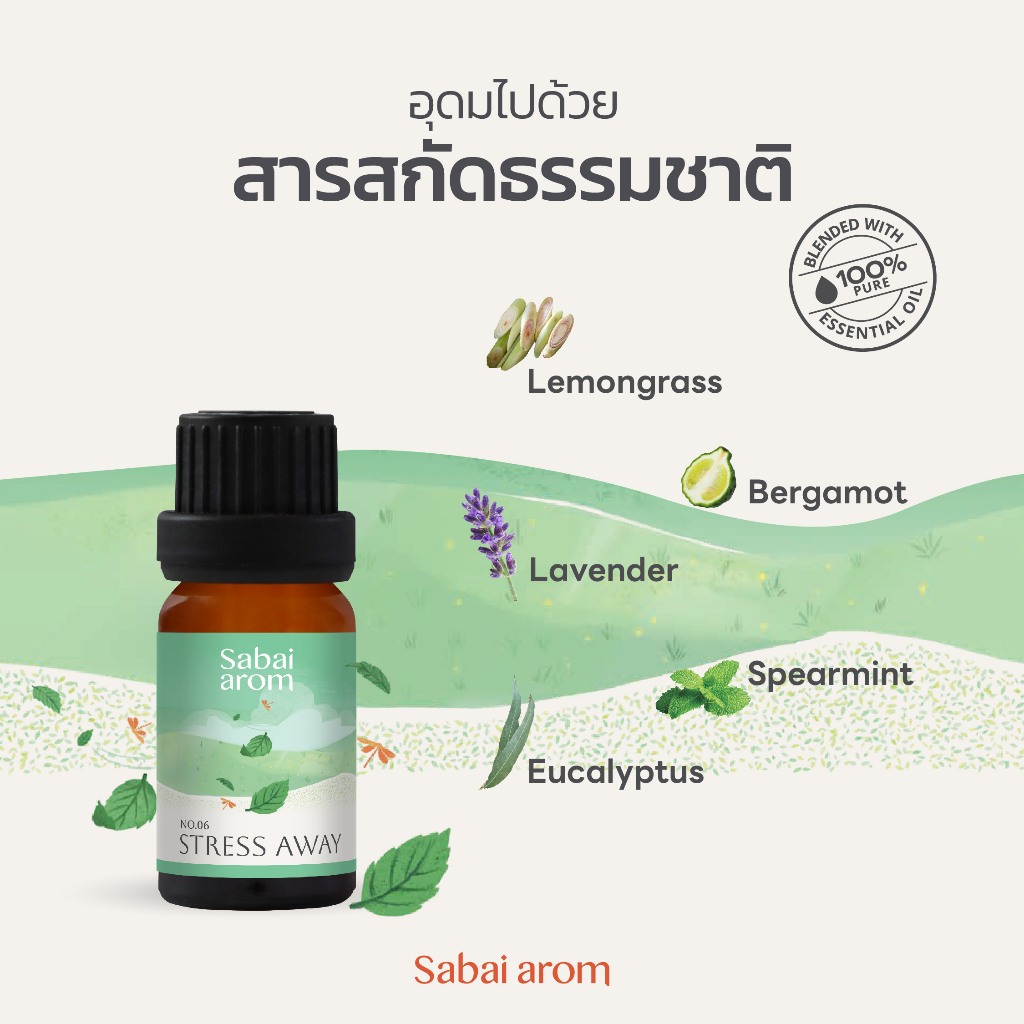 น้ำมันหอมระเหย NO.6 Stress Away Essential Oil Blend 2