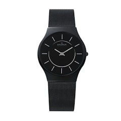 Grenen Men's Steel Mesh and Titanium Case Watch