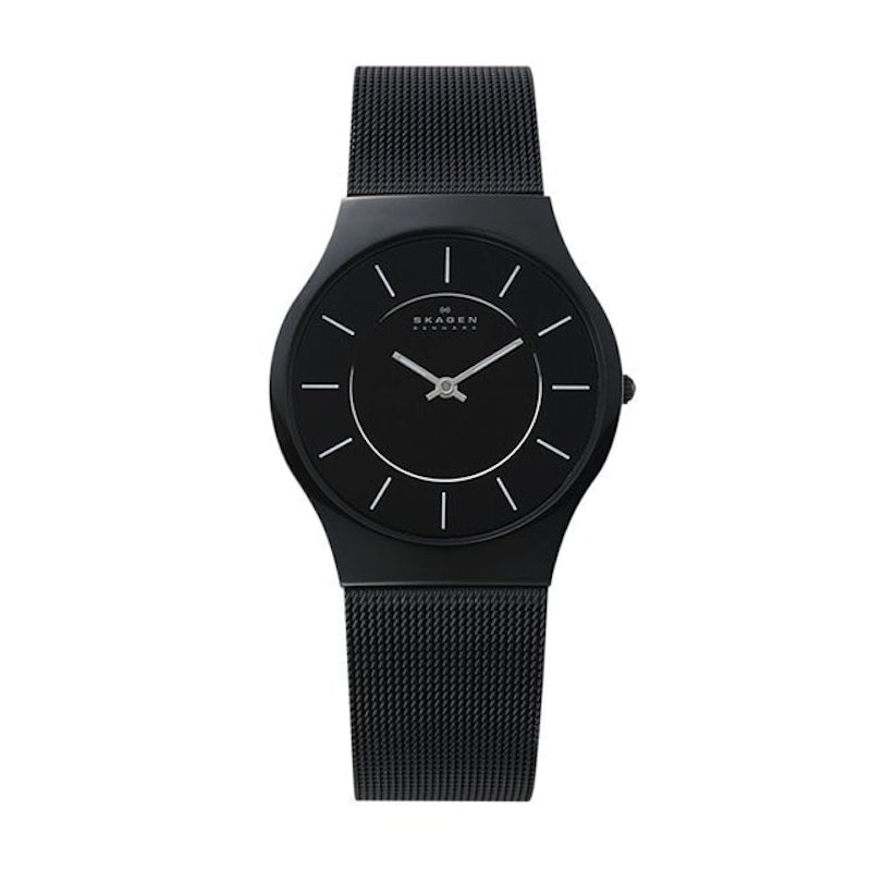 Grenen Men's Steel Mesh and Titanium Case Watch 1
