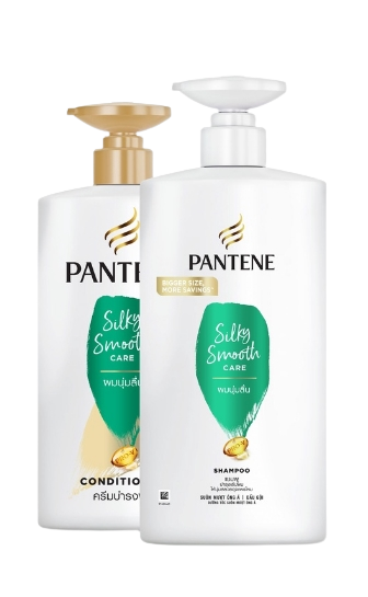 แชมพูและครีมนวดผม Silky Smooth Care Shampoo630ml + Conditioner610ml 1