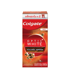 ยาสีฟันคอลเกต อ๊อพติค ไวท์ โวลคานิค มิเนอรัล Optic White Volcanic Mineral