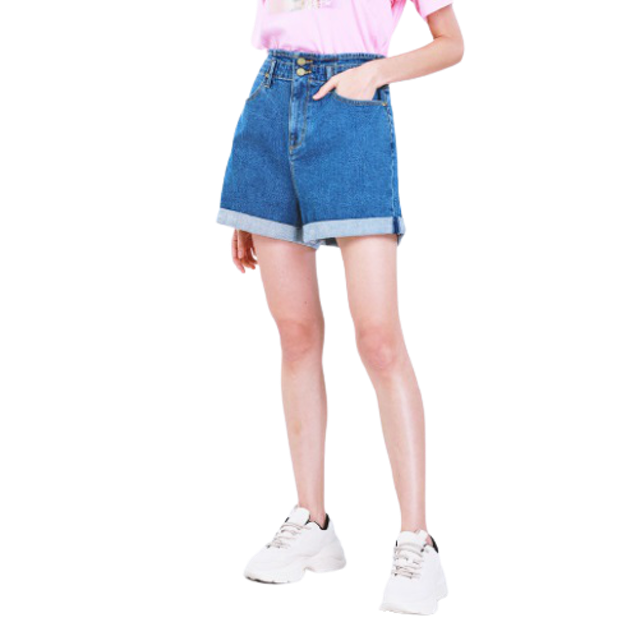 กางเกงยีนส์ขาสั้น รุ่น Floral Embroidered Jeans 5164 1