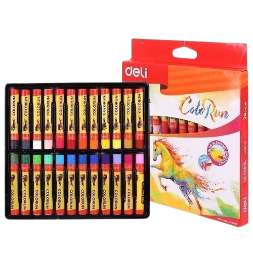 สีชอล์กน้ำมัน ดินสอสี 24 สี 1
