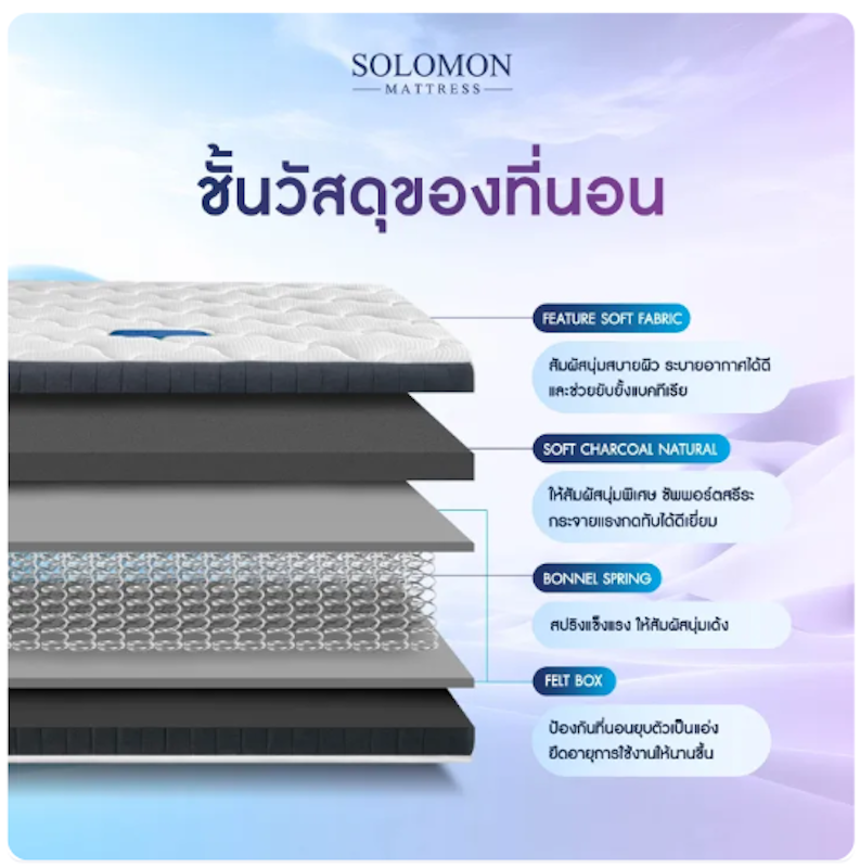 ที่นอนสปริงอัจฉริยะ รุ่น Pyla plus 2