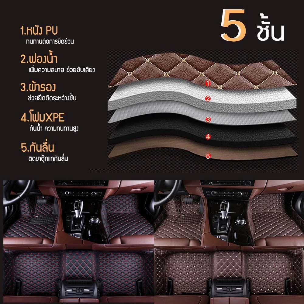 พรมปูพื้นรถยนต์ 6D สำหรับ BYD DOLPHIN 3
