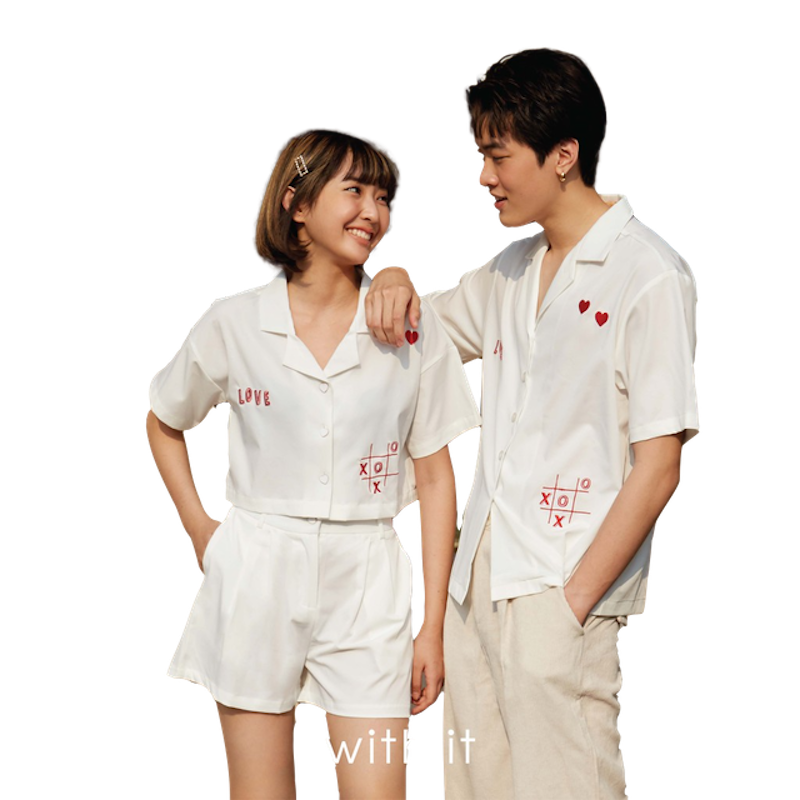 ชุดคู่รักไปทะเล เสื้อเชิ้ตทรงฮาวายป๊อปปี้เลิฟ 1
