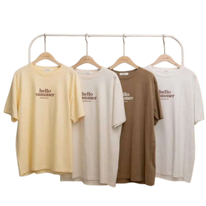 เสื้อยืดโอเวอร์ไซซ์ สกรีนลาย Hello Summer Tee 1