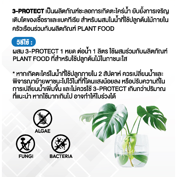 ผลิตภัณฑ์ชะลอการเกิดตะไคร่นํ้า 3-Protect 2