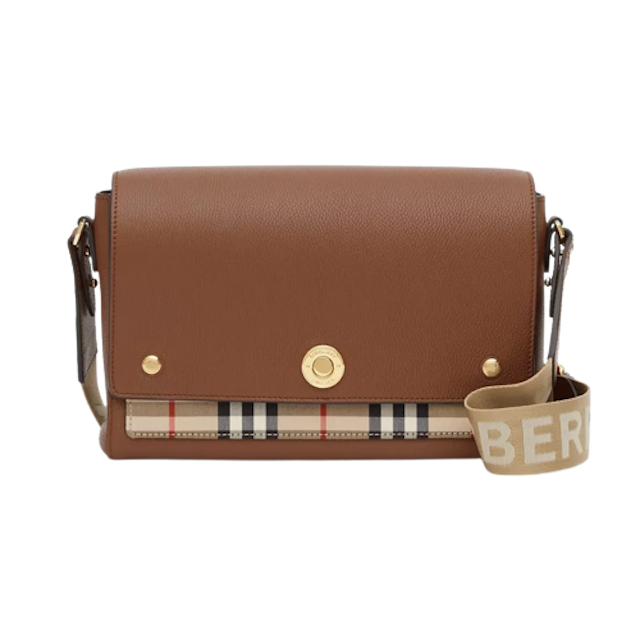 กระเป๋า Burberry รุ่น  Leather and Vintage Check Note Crossbody Bag 2