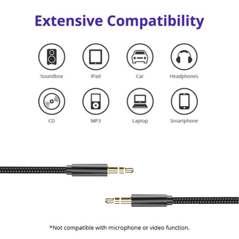 สาย Aux Male to Male Stereo Professional HiFi Cable Auxiliary 3