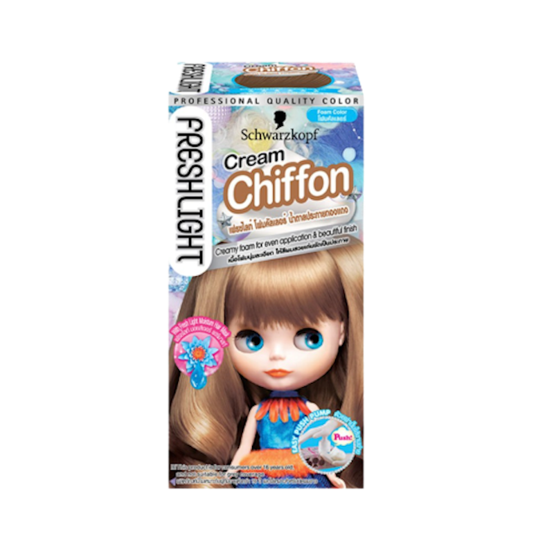 สีผม Bambi Brown โฟมเปลี่ยนสีผม Freshlight Foam Color Cream Chiffon 1