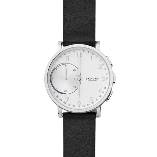 Hagen Connected Leather Hybrid Smartwatch 1