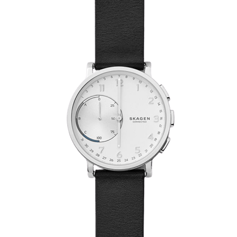 Hagen Connected Leather Hybrid Smartwatch 1