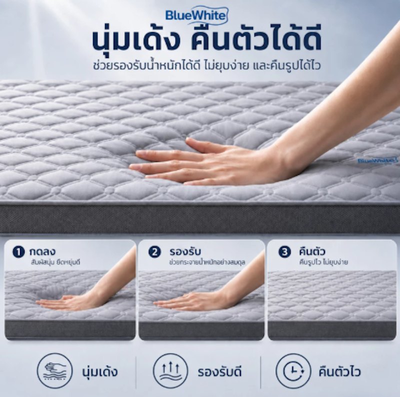 ที่นอนยางพารา 4 ฟุต 2