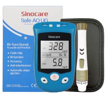 เครื่องตรวจน้ำตาลในเลือด รุ่น Safe AQ UG 2 in 1 1