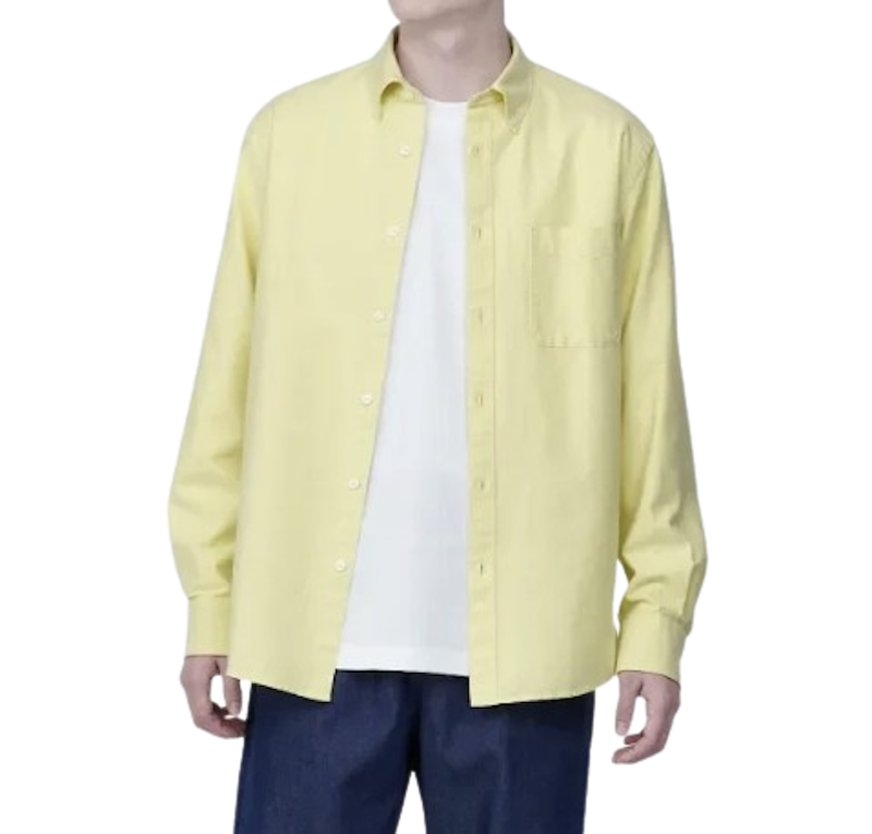 Wash Oxford Button Down Long Sleeve Shirt 1