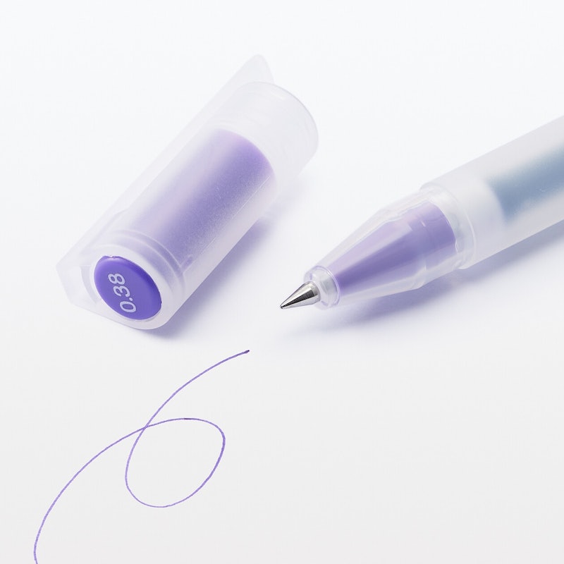 Gel Ink Ballpoint Pen Cap Type Set 0.38 3