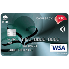 บัตรเครดิต Cash Back KTC VISA Platinum