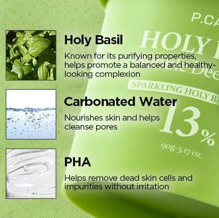 มาสก์ฟองฟู่ใบกะเพรา Holy Basil Bubble Deep Mask 3