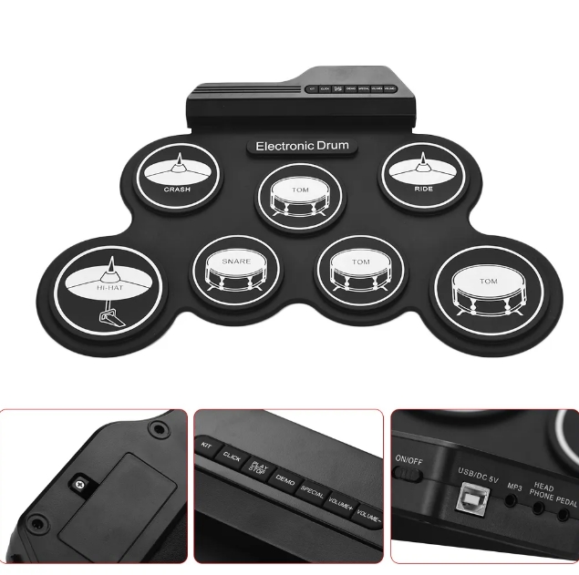 Electric Drum Pad Kit Digital Drum  3