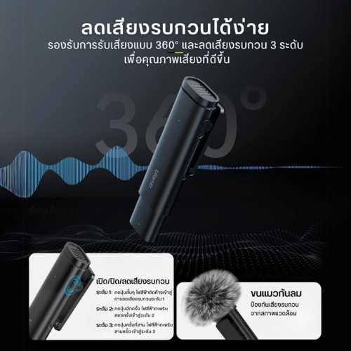 ไมค์หนีบปกเสื้อ Wireless Clip-on Microphone 3