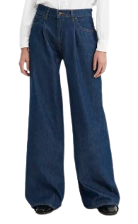 Women's Baggy Dad Wide-Leg Jeans (100% cotton) 1