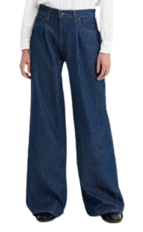 Women's Baggy Dad Wide-Leg Jeans (100% cotton) 1