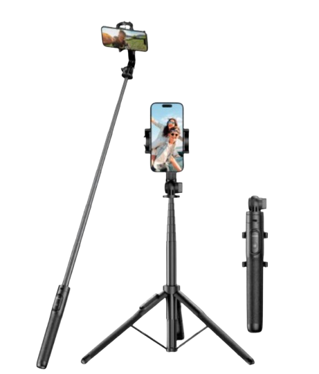 Selfie Stick Tripod with Bluetooth Remote  1