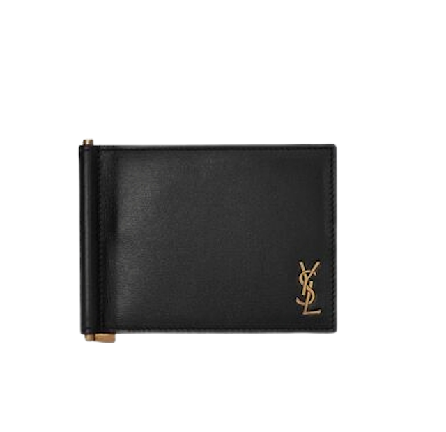 กระเป๋าสตางค์ผู้ชาย แบรนด์เนม รุ่น Tiny Cassandre Bill Clip Wallet In Shiny Leathe 1
