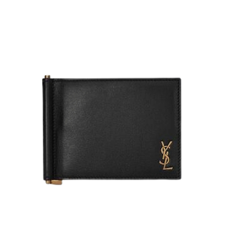 กระเป๋าสตางค์ผู้ชาย แบรนด์เนม รุ่น Tiny Cassandre Bill Clip Wallet In Shiny Leathe 1