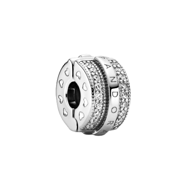 ชาร์ม PANDORA รุ่น Sparkling Pavé Lines & Logo Clip Charm 1
