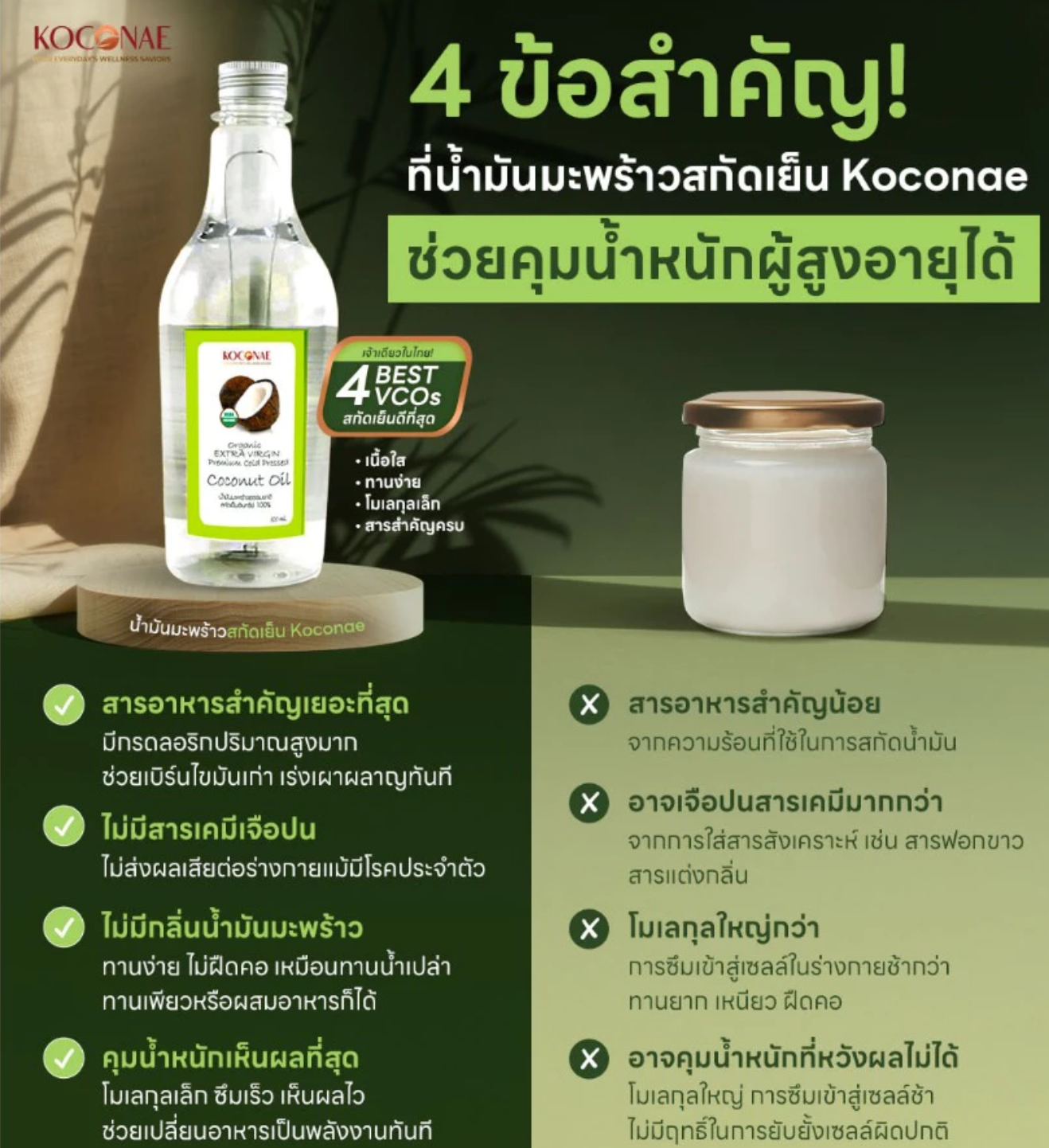 น้ำมันมะพร้าวสกัดเย็น 500 ml. 2