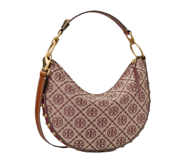 กระเป๋า Tory Burch รุ่น T Monogram Studded Mini Crescent Bag 1