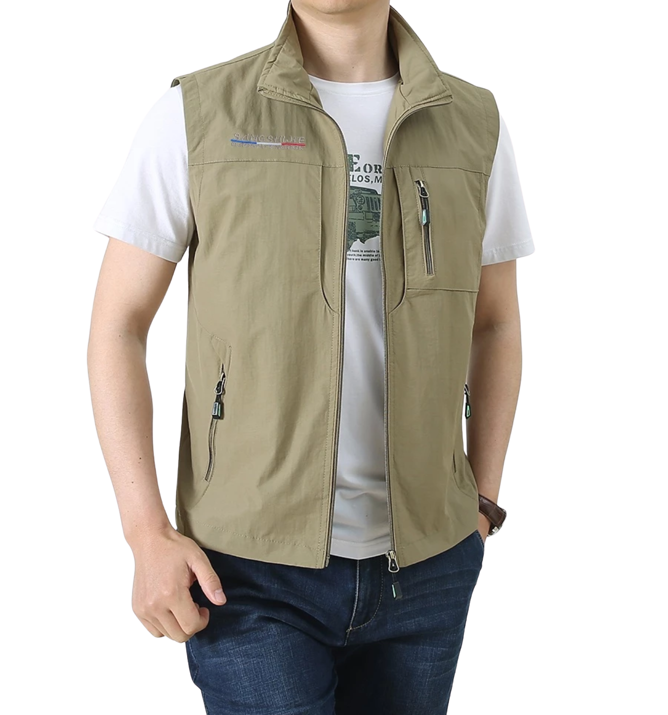 เสื้อกั๊กแจ็กเก็ตแขนกุด 1