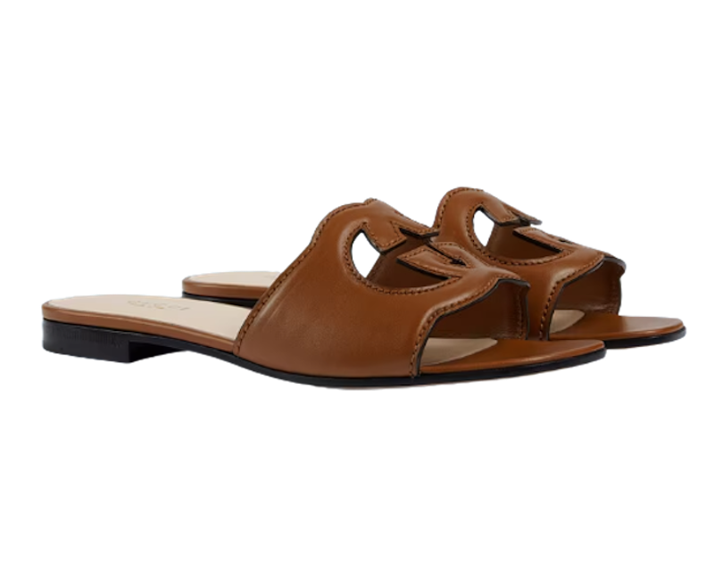 รองเท้าแตะ Gucci ผู้หญิง รุ่น Interlocking G cut-out Slide Sandal 7