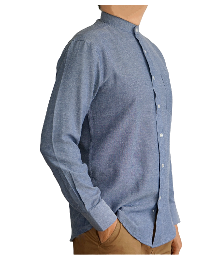 เสื้อเชิ้ต Slim Fit รุ่น Mandarin Oxford Slimfit Long-Sleeve Shirt 4
