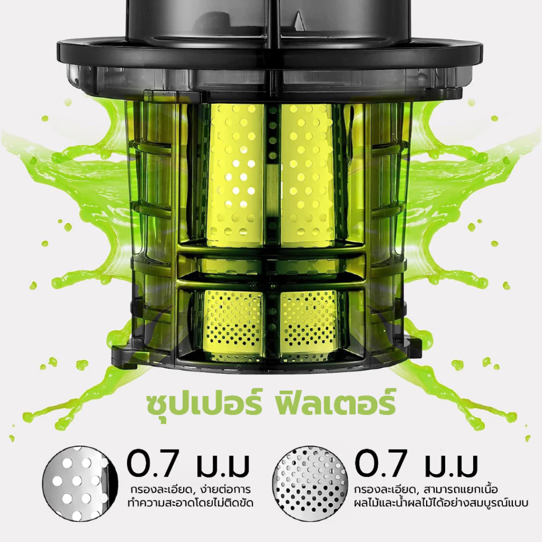 Cold Press Slow Juicer 80MM Feed Tube 2