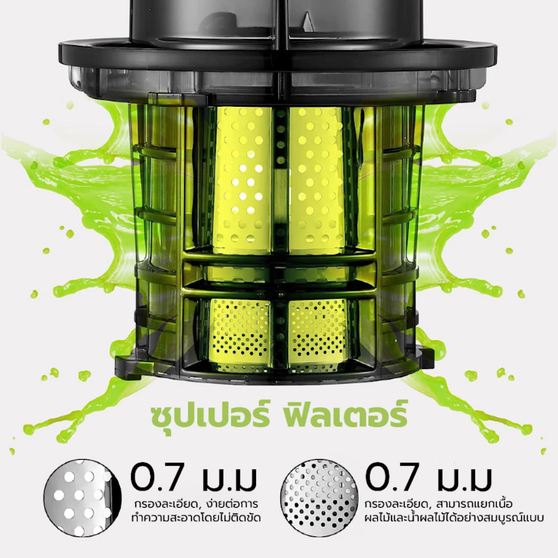 Cold Press Slow Juicer 80MM Feed Tube 2