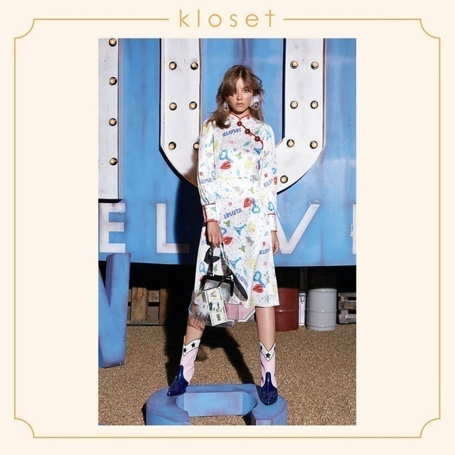 ชุดกี่เพ้า Kloset Chi-Chi Printed Midi Dress 3