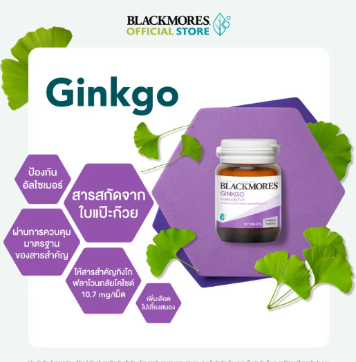 Ginkgo ผลิตภัณฑ์เสริมอาหาร กิงโกะ 3