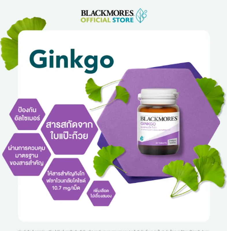Ginkgo ผลิตภัณฑ์เสริมอาหาร กิงโกะ 3