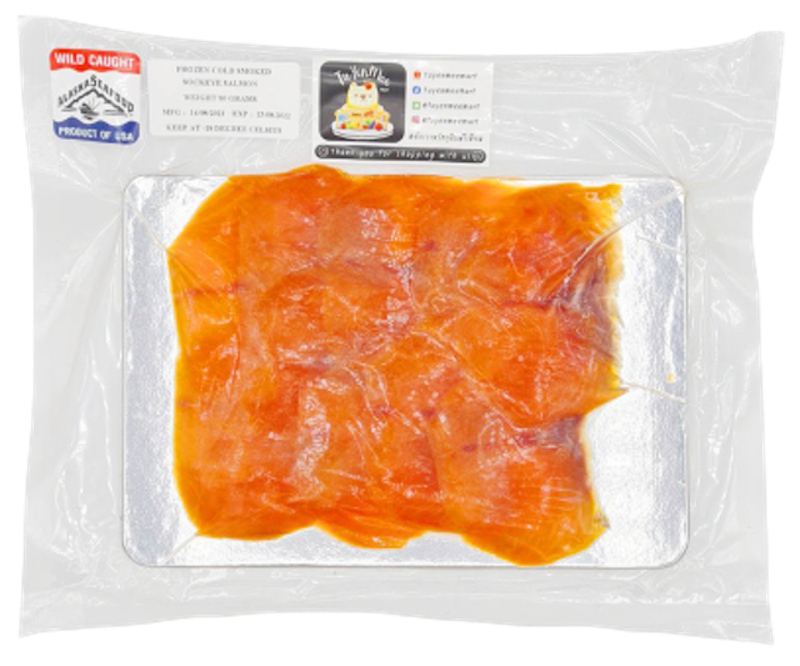 แซลมอนรมควัน Slice Smoked Alaska Sockeye Salmon 1