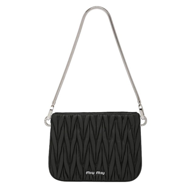 กระเป๋า รุ่น  Miu Sassy Matelassé Nappa Leather Handbag 4