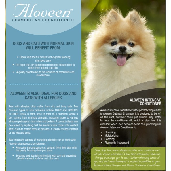 แชมพูสำหรับบำรุงขน Aloveen Oatmeal Shampoo 3