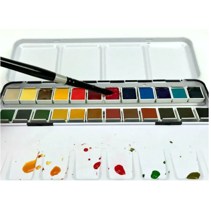 24 Color Hand Poured Watercolor 3