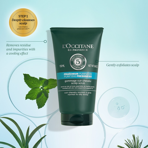 สครับหนังศีรษะ 5 Essential Oils Freshness Scalp Scrub 2