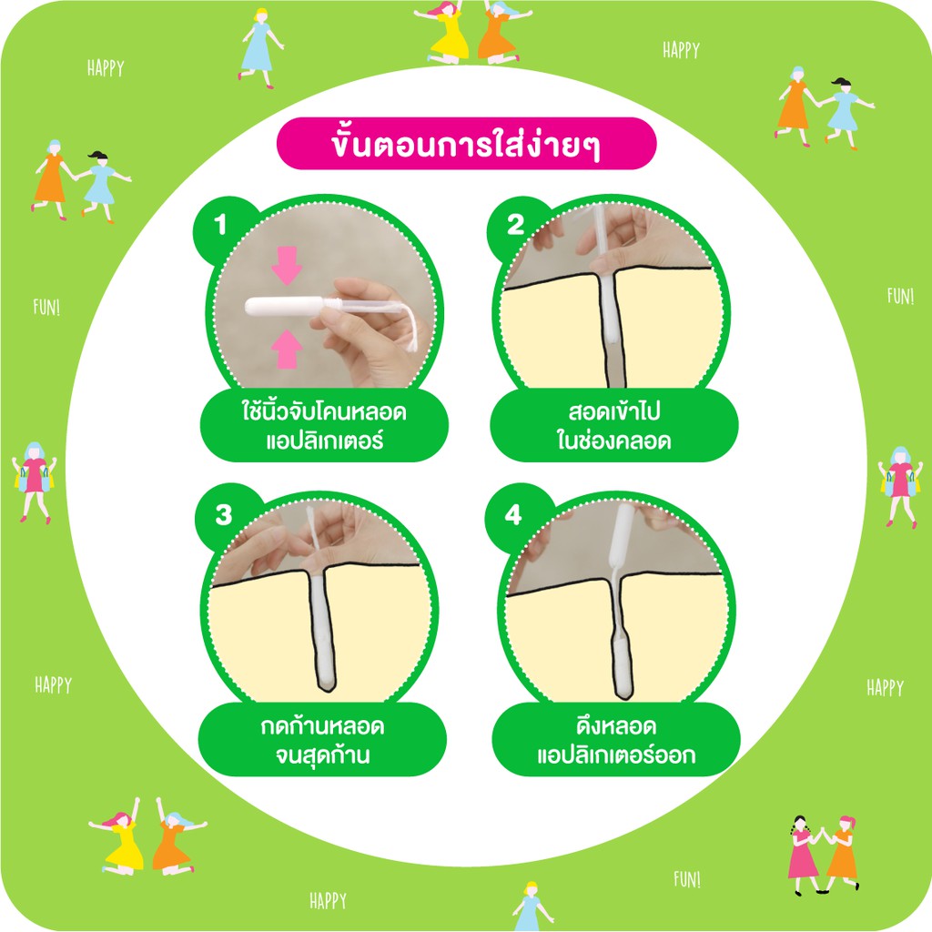 Super Tampon ผ้าอนามัยแบบสอด สำหรับวันมามาก 3