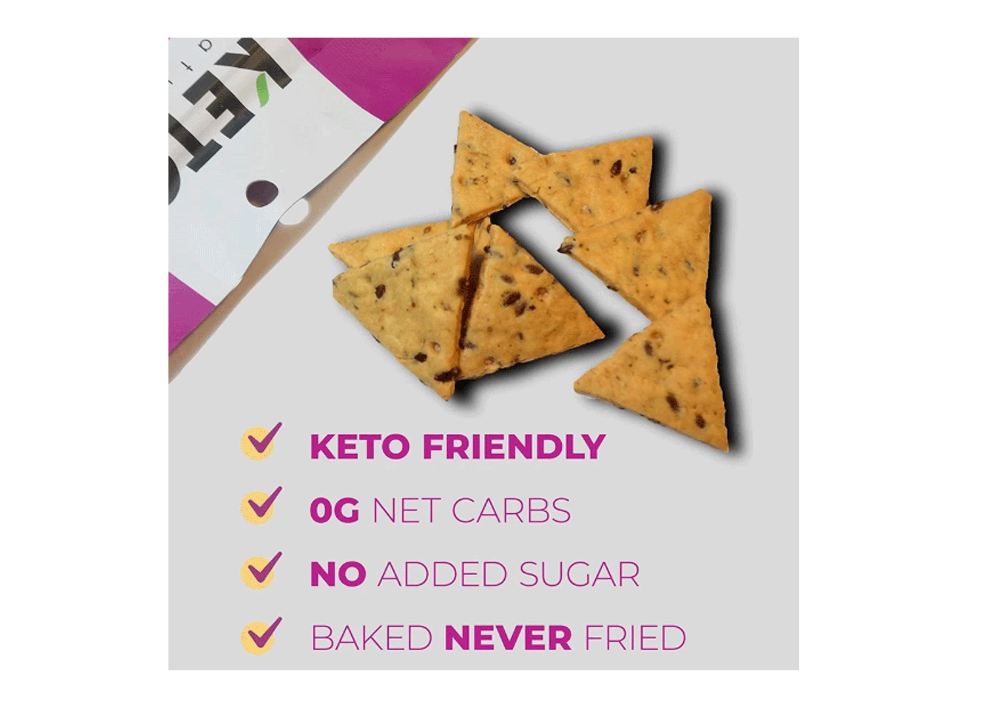 แครกเกอร์คีโต Crackers Zero Carb Pink Himalayan Salt 3